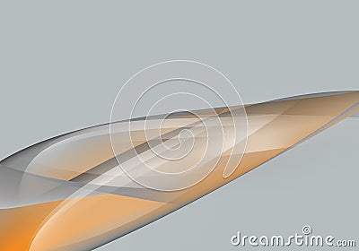 Abstract background waves. White, orange and grey abstract background for business card or wallpaper Stock Photo