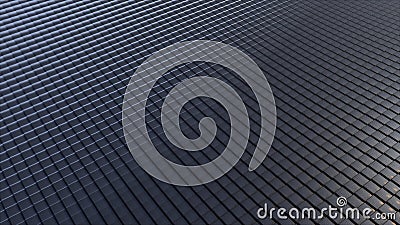 Abstract background from wavy metallic Grid. 3d rendering modern surfece, computer generated Stock Photo