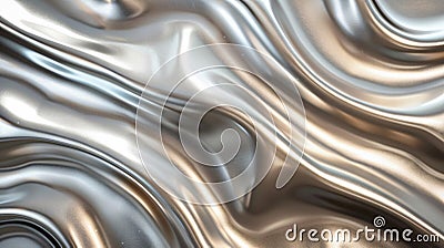 Abstract background with a wavy metallic texture Stock Photo