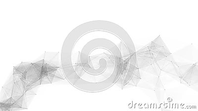 Abstract background. White background .Connecting dots and lines. Plexus effect Stock Photo