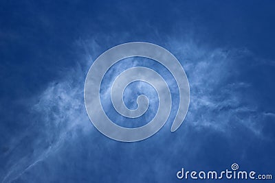 Abstract background wispy white cloud, blue sky Stock Photo