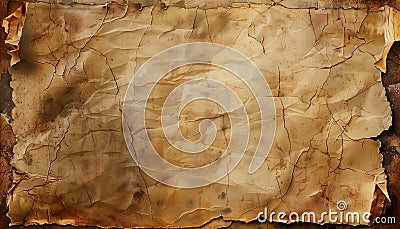 Abstract background of worn, burned and torn vintage antique paper Stock Photo