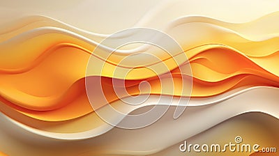 Abstract background with yellow and white colored waves Stock Photo