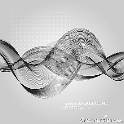 Abstract backgrounds with colorful wavy lines. Elegant wave design. Vector technology. Stock Photo