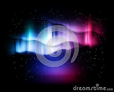 Abstract backgrounds northern lights - vector illustration Vector Illustration