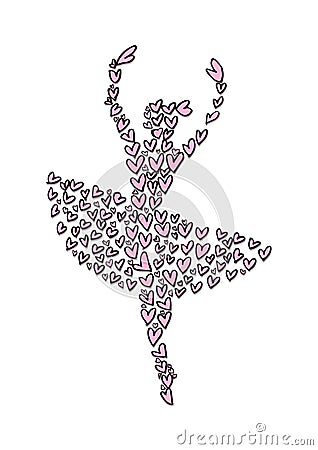 Abstract ballerina Vector Illustration