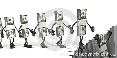 Abstract bankruptcy Stock Photo