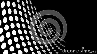abstract banner pattern background of black and white circles banner distortion effect effect with gradient and fade Cartoon Illustration