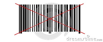 Abstract barcode security pattern on white background Stock Photo