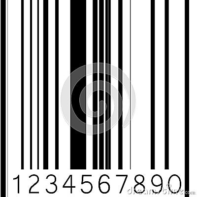 Abstract barcode strip Stock Photo