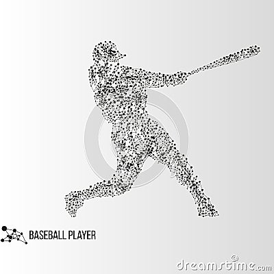 Abstract baseball player Vector Illustration