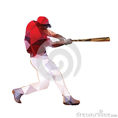Abstract baseball player. Geometrical silhouette Vector Illustration