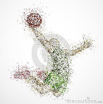 Abstract basketball player Vector Illustration