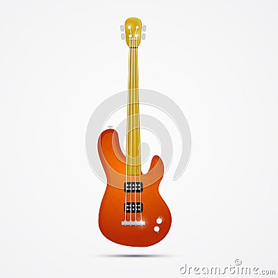 Abstract Bass Guitar Vector Illustration