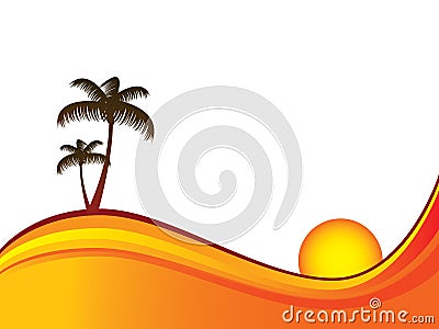 Abstract beach Vector Illustration