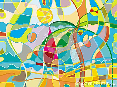 Abstract beach Vector Illustration