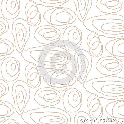 Abstract beaded lines in circles texture. Vector background seamless pattern design. Vector Illustration
