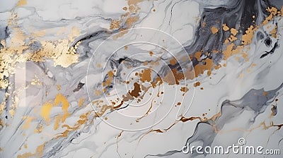 Abstract beautiful pattern in white and gold color. Stock Photo