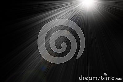 Abstract beautiful rays of light on black background. Stock Photo