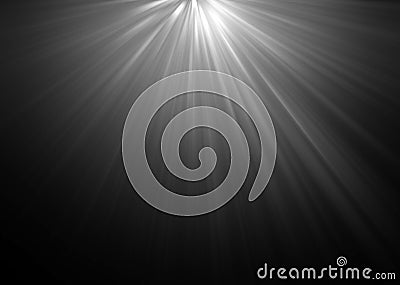 Abstract beautiful rays of light on black background. Stock Photo