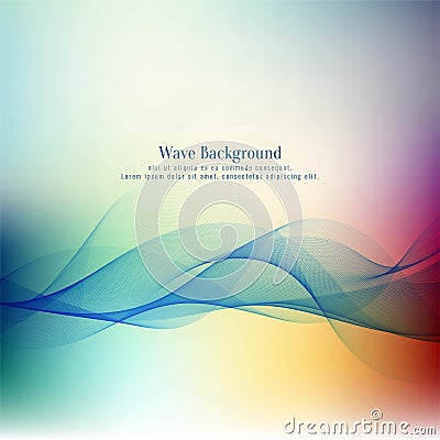 Abstract beautiful wave colorful background design Vector Illustration