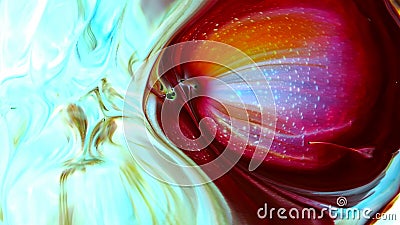 Abstract Beauty of Art Ink Paint Explode Colorful Fantasy Spread Stock Photo