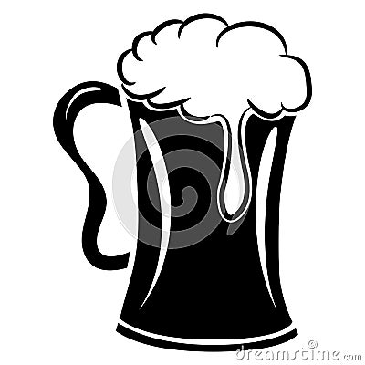 Abstract Beer Mug Icon Vector Illustration