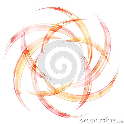 Abstract bend stripes in form of arcs Vector Illustration