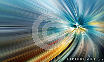 Abstract big data, connection network, colorful fibers, rays background. 3D Illustration Stock Photo