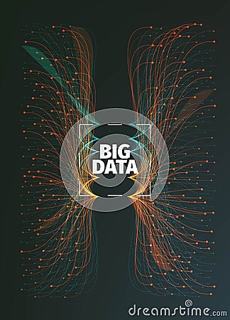 Abstract big data illustration. Information streams Vector Illustration