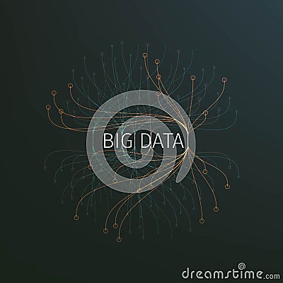 Abstract big data illustration. Information streams Vector Illustration