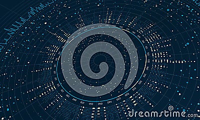 Abstract big data visualization. Radial plot. Complex data concept. Abstract information background Stock Photo