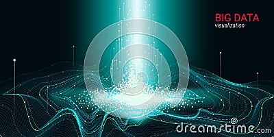 Futuristic Abstraction. Big Data Visualization. Vector Illustration