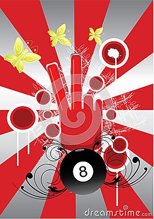 Abstract billiard Vector Illustration