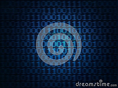 Grunge Binary Computer Code Stock Photo