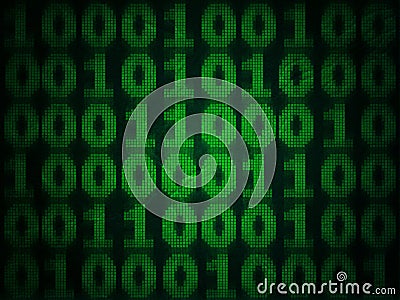 Grunge Binary Computer Code Stock Photo