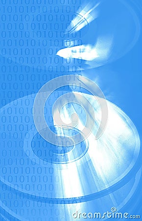Abstract binary data I Cartoon Illustration