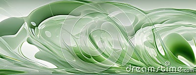 Abstract Biomimetic Pattern with Green Spherical Structures Stock Photo