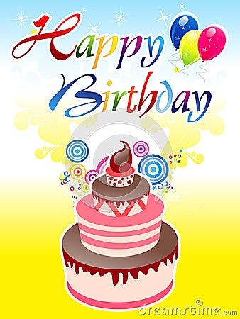 Abstract birthday background Vector Illustration