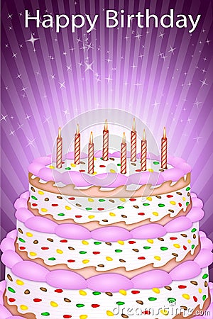 Abstract birthday card Vector Illustration