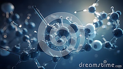 Abstract black atom molecule structure Stock Photo