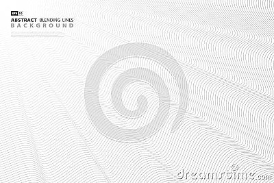 Abstract black blend line vector design for cover artwork. vector eps10 Vector Illustration