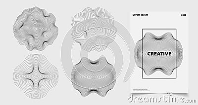 Abstract black blend mesh decoration line vector. illustration vector eps10 Vector Illustration