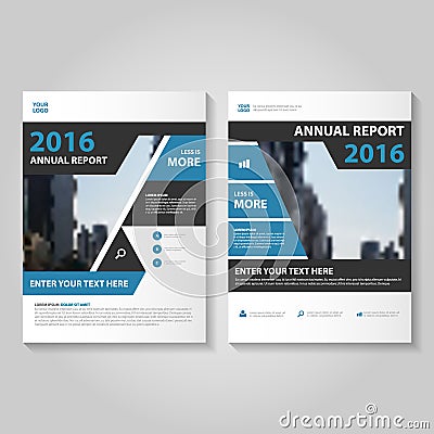 Abstract black blue annual report Leaflet Brochure Flyer template design, book cover layout design Vector Illustration