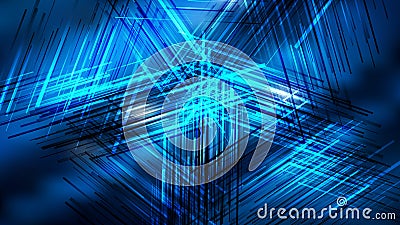 Abstract Black and Blue Overlapping Lines Background Stock Photo