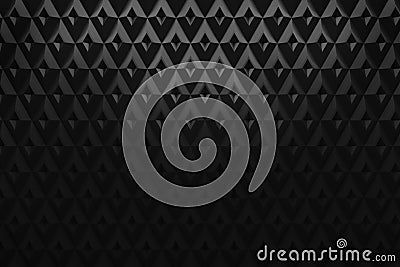 Abstract black diamond triangle pattern background 3d rendering Stock Photo