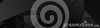 Abstract black geometric shapes with intersecting angular lines on dark background Vector Illustration