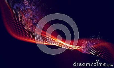 Abstract Red Geometrical Background . Connection structure. Science background. Futuristic Technology HUD Element Stock Photo