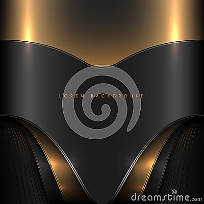 Abstract black and gold background Stock Photo