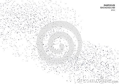 Abstract black grainy texture isolated on white background Vector Illustration
